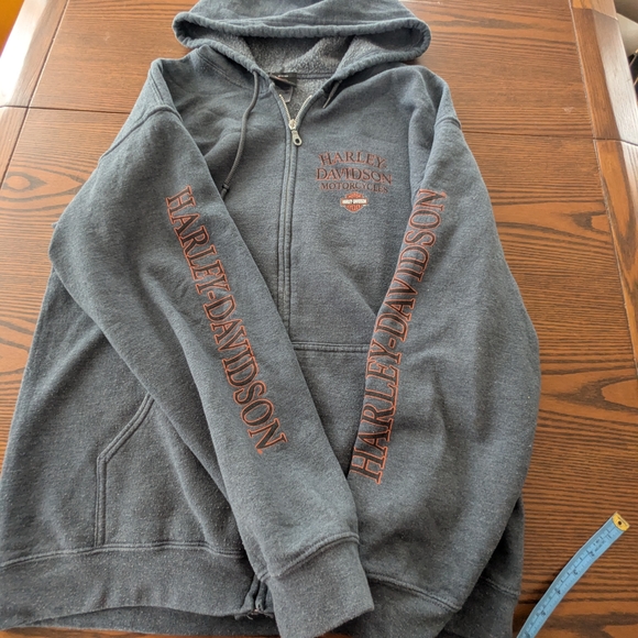 Harley-Davidson Gray Zip-Up Hoodie - Picture 6 of 6